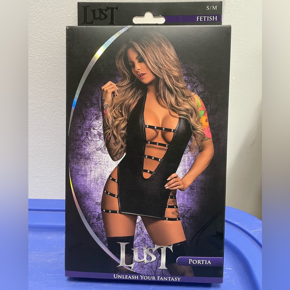 New in package Lust Portia Strap Dress in Black sexy lingerie size S/M